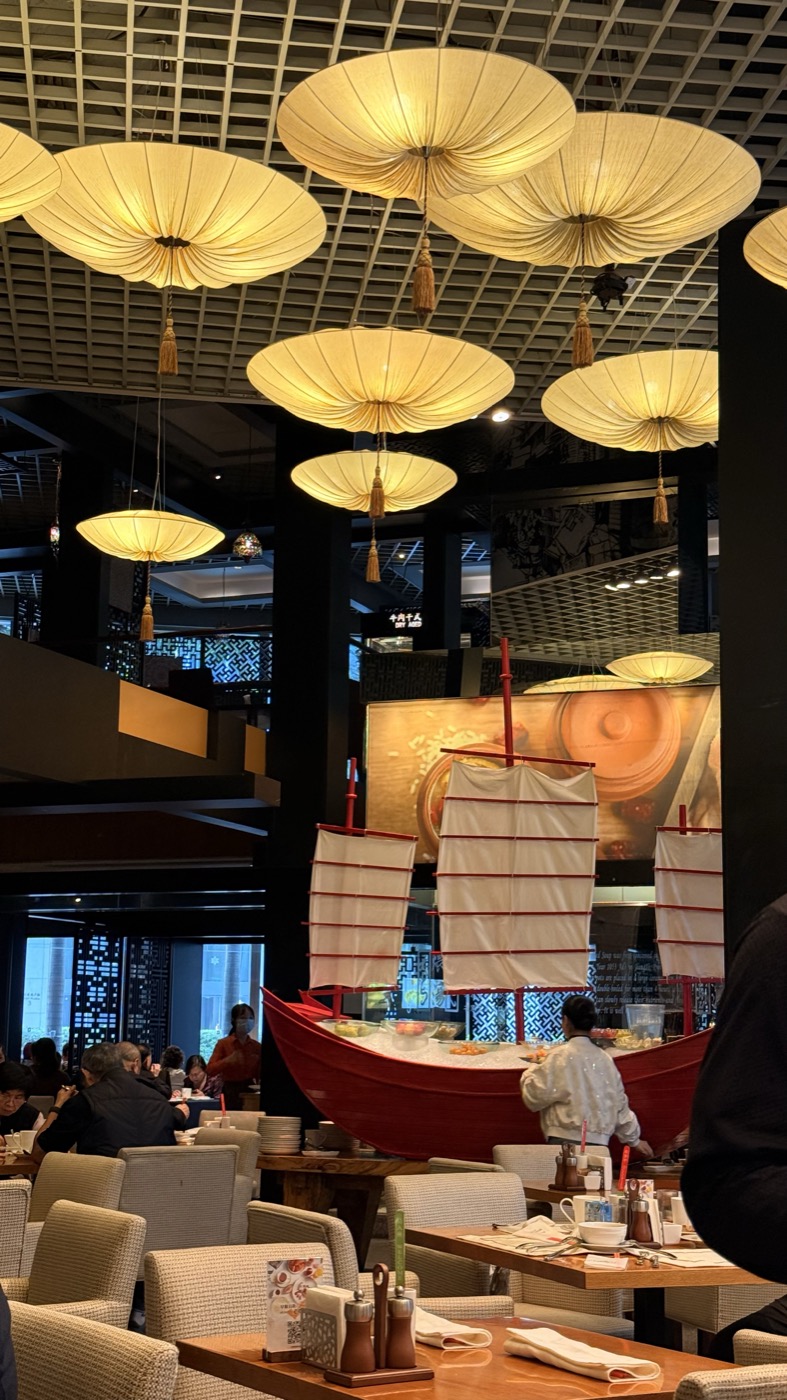 Warm paper lanterns in an atmospheric interior